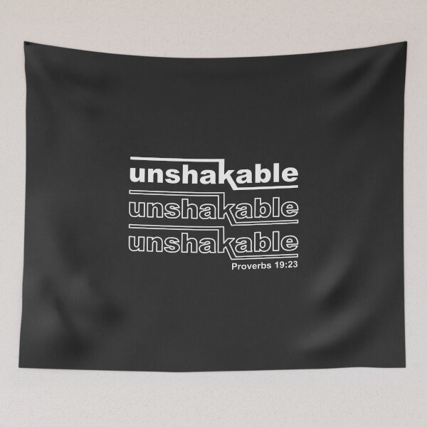 Item preview, Christian Design - Unshakable - Proverbs 19 verse 23 designed and sold by simplydesignart.