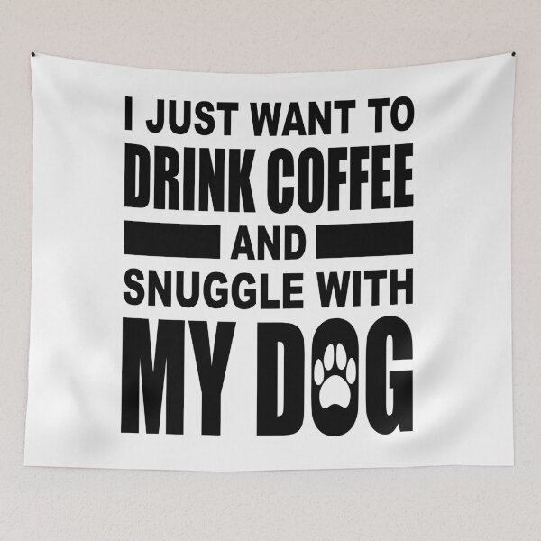 Item preview,  Dog Lover Sayings :Dog Lover Quotes , coffee and dog  designed and sold by remonss.