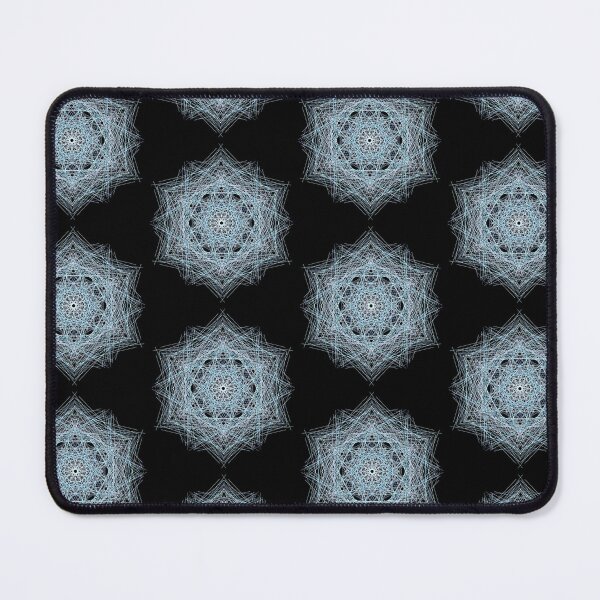 Item preview, Mandala (black background, snowflake) designed and sold by InkyandCotton.