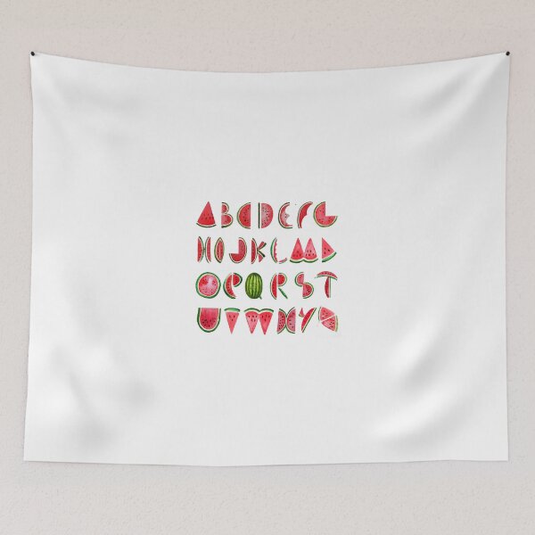 Item preview, Watermelon alphabet watercolor designed and sold by JLoiseau.
