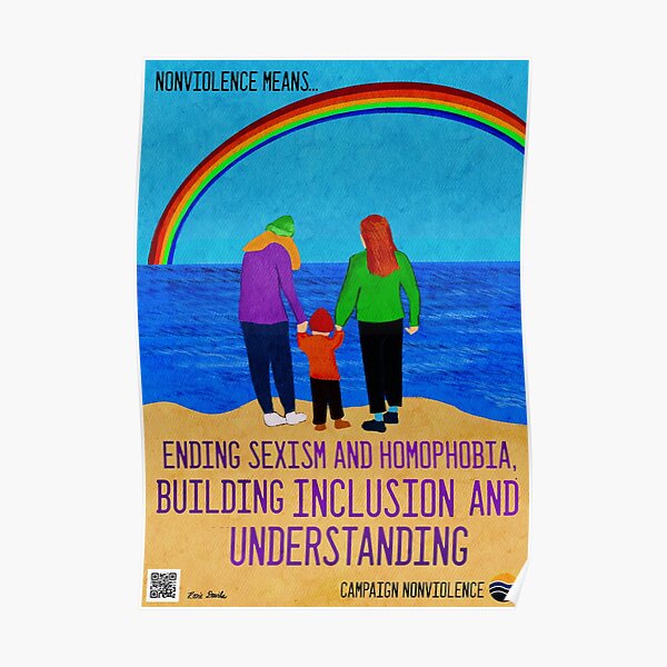 Nonviolence Means.... Ending Sexism and Homophobia Poster