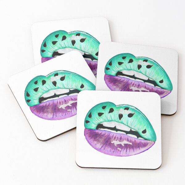 Item preview, Watermelon lip drawing design designed and sold by Jcolordrawingz.