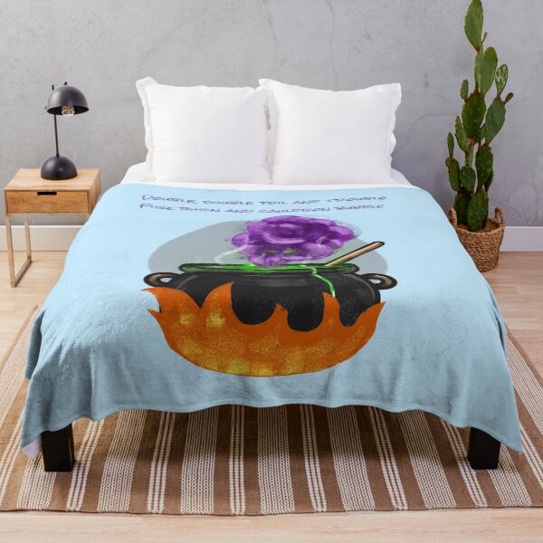 Item preview, Double, Double Toil and Trouble; Fire Burn and Cauldron Bubble -- Halloween Design -- With Cauldron and Cat Witches Design -- Dark Text designed and sold by FoxyParrot.