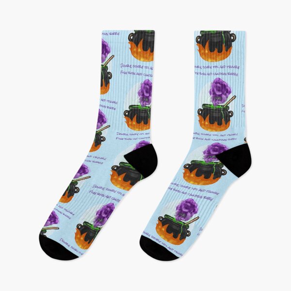 Item preview, Double, Double Toil and Trouble; Fire Burn and Cauldron Bubble -- Halloween Design -- With Cauldron and Cat Witches Design -- Dark Text designed and sold by FoxyParrot.