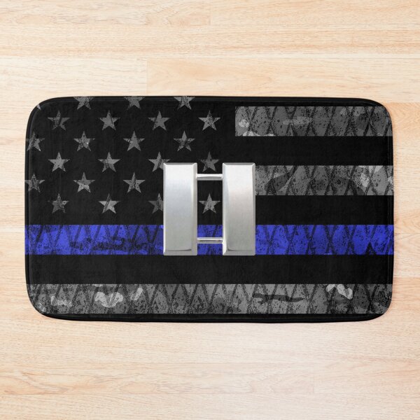 Item preview, (Silver) Captain Thin Blue Line Distressed Flag designed and sold by Jared Davies.