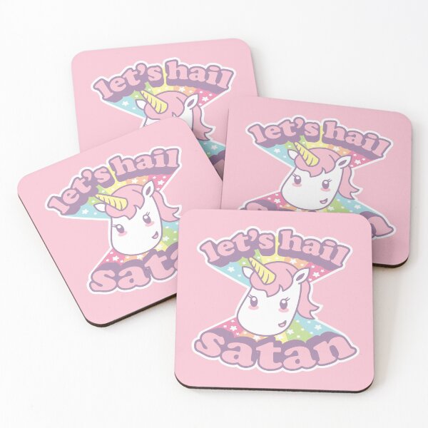 Item preview, Lets Hail Satan Kawaii Unicorn designed and sold by BobJolley.