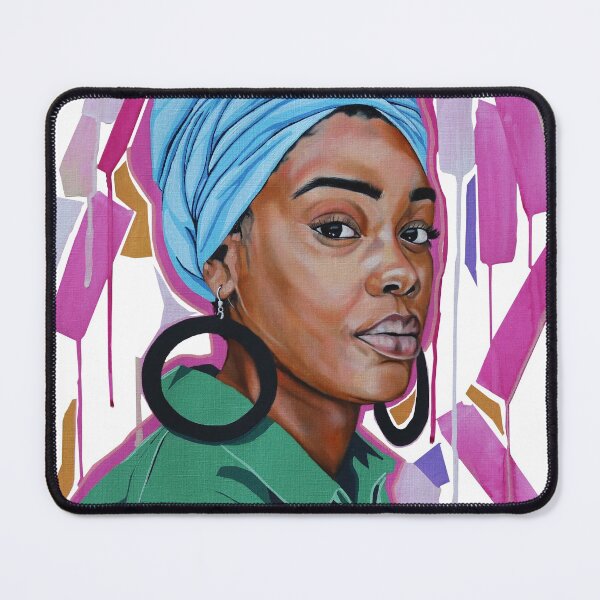 Item preview, Light blue head wrap with hoops designed and sold by Mikela Henry-Lowe.