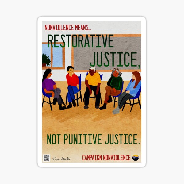 Item preview, Nonviolence Means.... Restorative Justice designed and sold by paceebene.