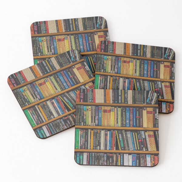 Item preview, Bookshelf Books Library Bookworm Reading Pattern designed and sold by livianasgifts.