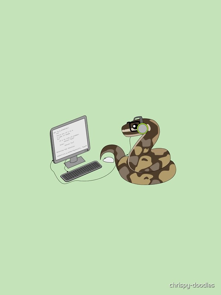 Thumbnail 4 of 4, iPhone Case, Python Programming Pun designed and sold by chrispy-doodles.