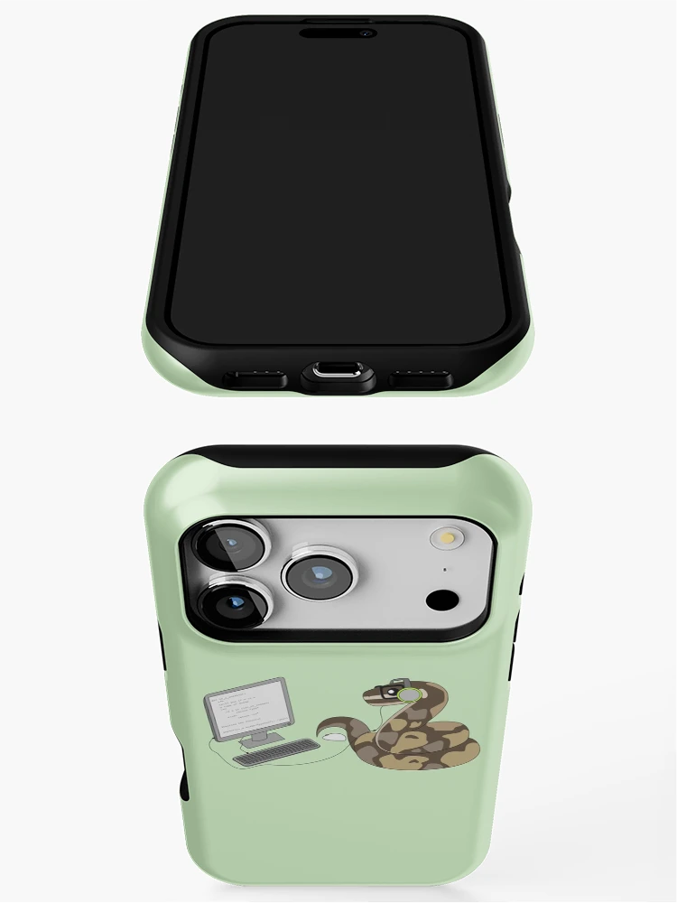 Thumbnail 3 of 4, iPhone Case, Python Programming Pun designed and sold by chrispy doodles.