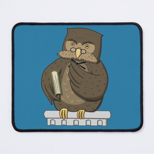Item preview, Thoughtful philosopher owl with book designed and sold by Sanguinik.
