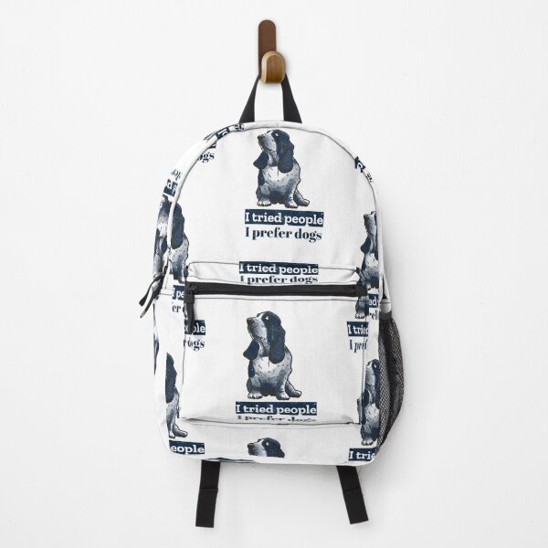 Item preview, I tried people, I prefer dogs. Cynical Basset Hound designed and sold by Rebel-Design.