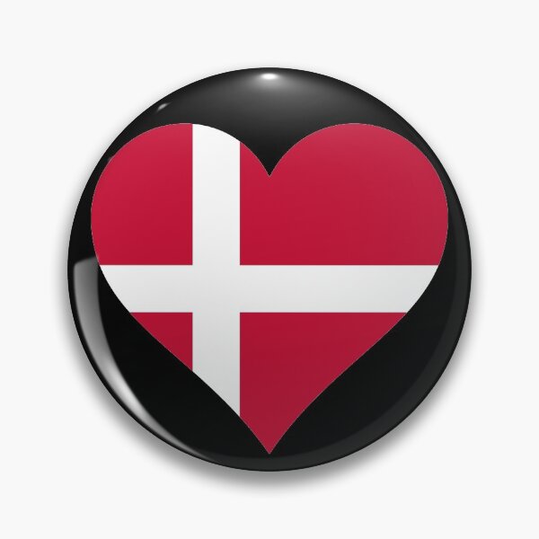 Item preview, Denmark Danish flag ensign heart designed and sold by GeogDesigns.