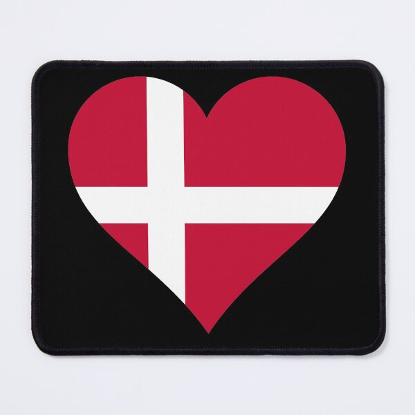Item preview, Denmark Danish flag ensign heart designed and sold by GeogDesigns.
