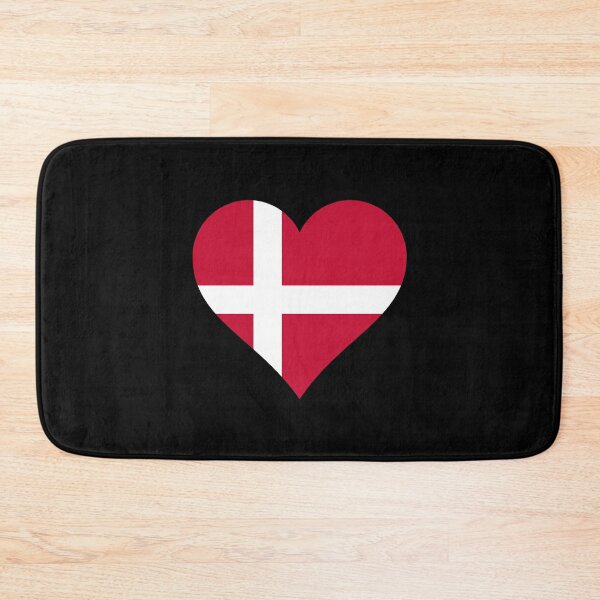 Item preview, Denmark Danish flag ensign heart designed and sold by GeogDesigns.