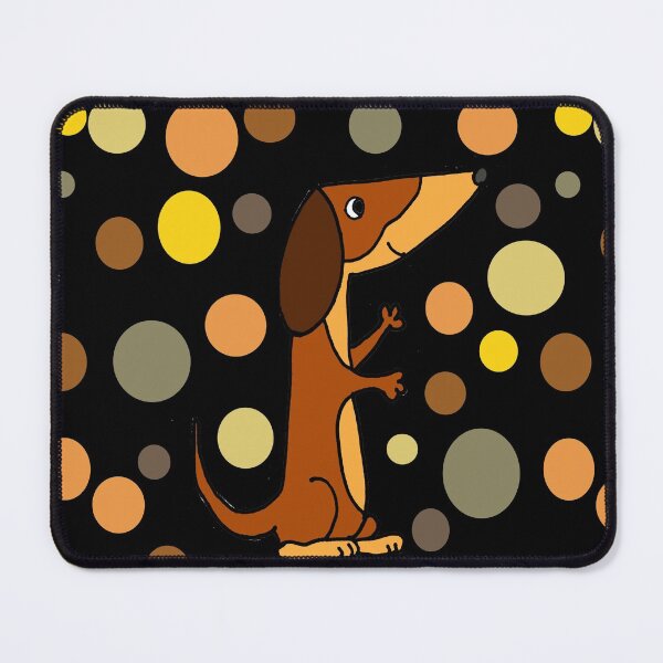 Item preview, Funny Dachshund Dog and Circle Patter Art designed and sold by Nature's Fancy.