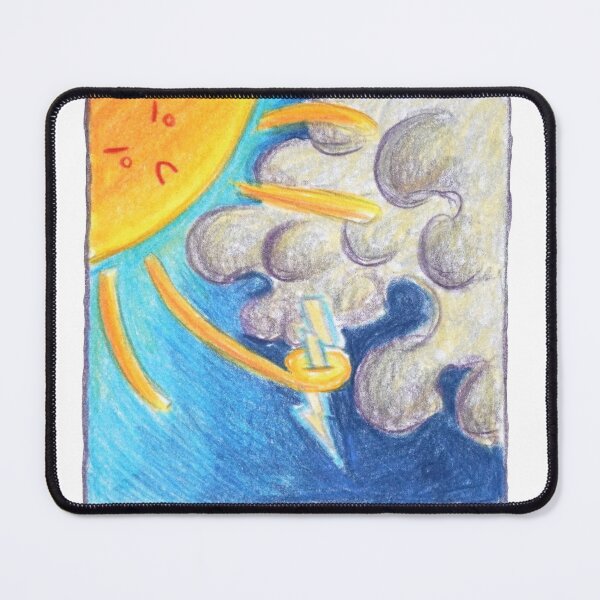 Item preview, The angry corner sun catches the lightning of the thundercloud designed and sold by Sanguinik.