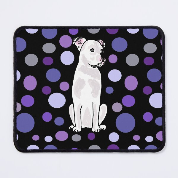 Item preview, Funny White American Bulldog and Circle Patter Art designed and sold by Nature's Fancy.