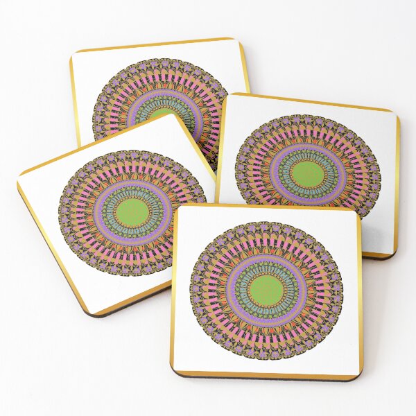 Item preview, PINK, GREEN AND GOLD ABSTRACT GEAR designed and sold by EllieMonroe.