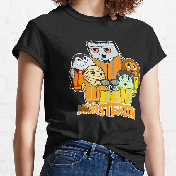 Swagazon Monsters Mummy Frankenstein Dracula Monsterzon Halloween Classic T-Shirt