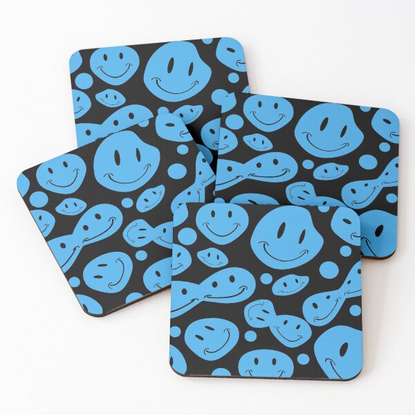Item preview, blue and black liquid smiley faces designed and sold by Northendesigns.
