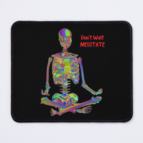 Item preview, Meditating Skeleton designed and sold by WoodburyLake.