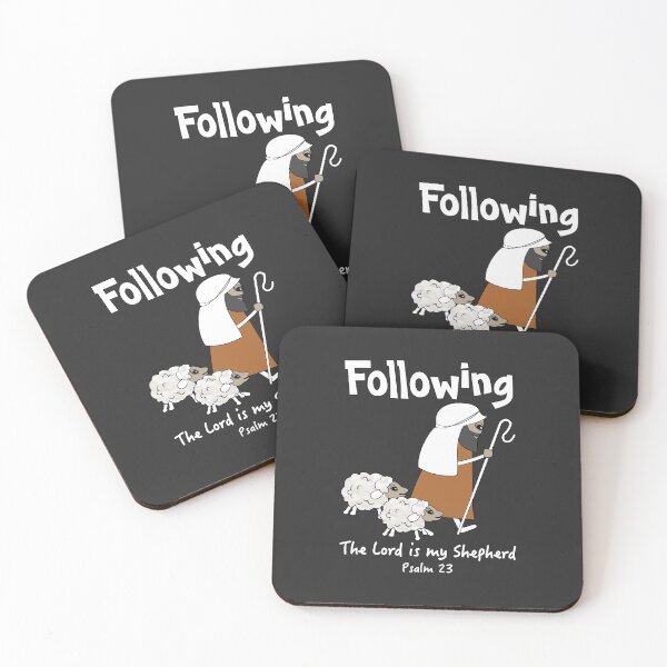 Item preview, Christian Design - Sheep Following the Good Shepherd - Psalm 23 designed and sold by simplydesignart.