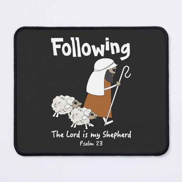 Item preview, Christian Design - Sheep Following the Good Shepherd - Psalm 23 designed and sold by simplydesignart.