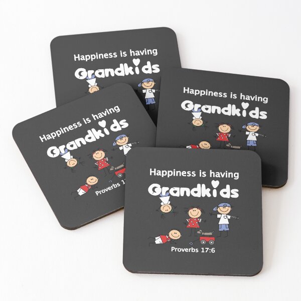 Item preview, Christian Design - Happiness is having Grandkids - Proverbs 17 verse 6 designed and sold by simplydesignart.