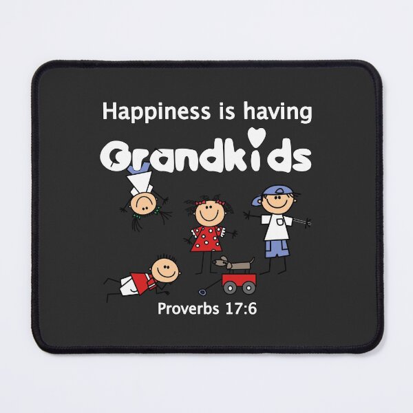 Item preview, Christian Design - Happiness is having Grandkids - Proverbs 17 verse 6 designed and sold by simplydesignart.