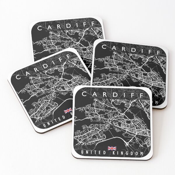 Item preview, CARDIFF MAP UNITED KINGDOM designed and sold by hatimelhag.