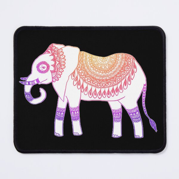 Item preview, Boho Elephant Mandala Pattern Black designed and sold by Julie Erin Designs.