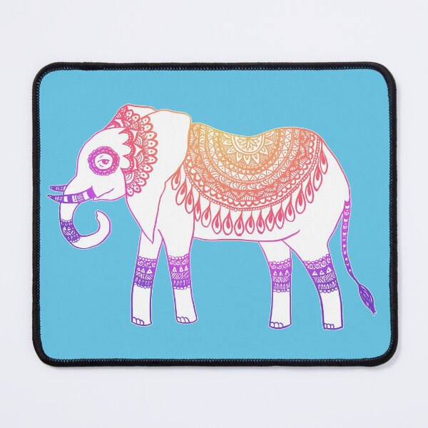 Item preview, Boho Elephant Mandala Pattern Blue designed and sold by Julie Erin Designs.