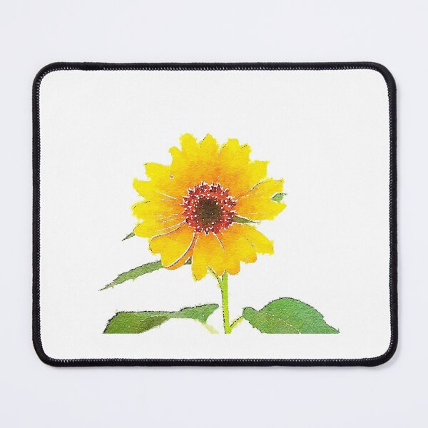 Sunflower in Watercolor Mouse Pad