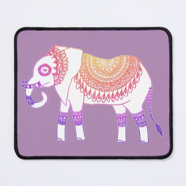 Item preview, Boho Elephant Mandala Pattern Purple designed and sold by Julie Erin Designs.