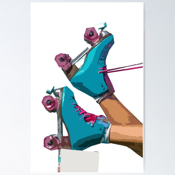 Item preview, turquoise skates designed and sold by pinkdrinksoul.
