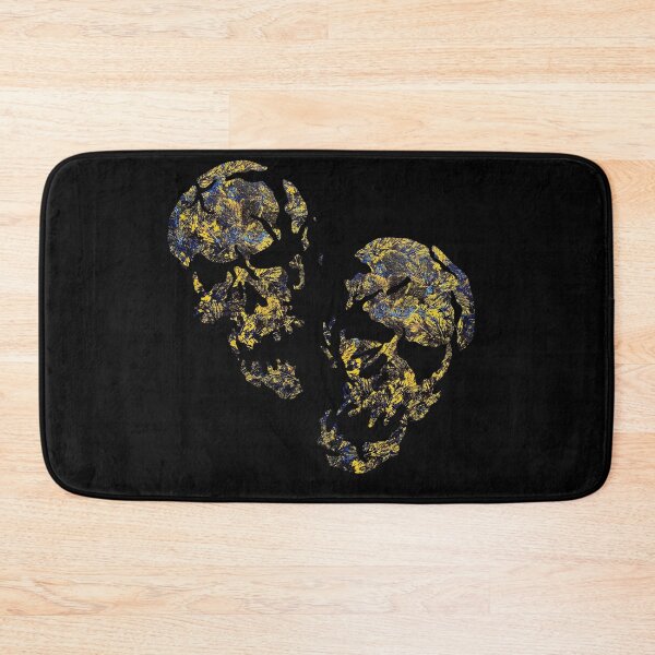 Item preview, Golden leaves in darkest skies abstract skulls designed and sold by TitaCris.
