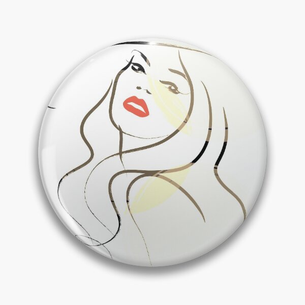 Item preview, Lady in Red Lipstick - Line Art Drawing Designs designed and sold by perkybones.