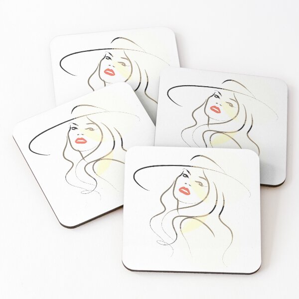 Item preview, Lady in Red Lipstick - Line Art Drawing Designs designed and sold by perkybones.