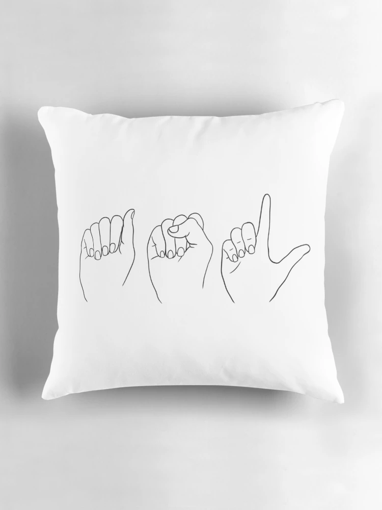Thumbnail 3 of 4, Pillow, ASL designed and sold by Reeseworks.