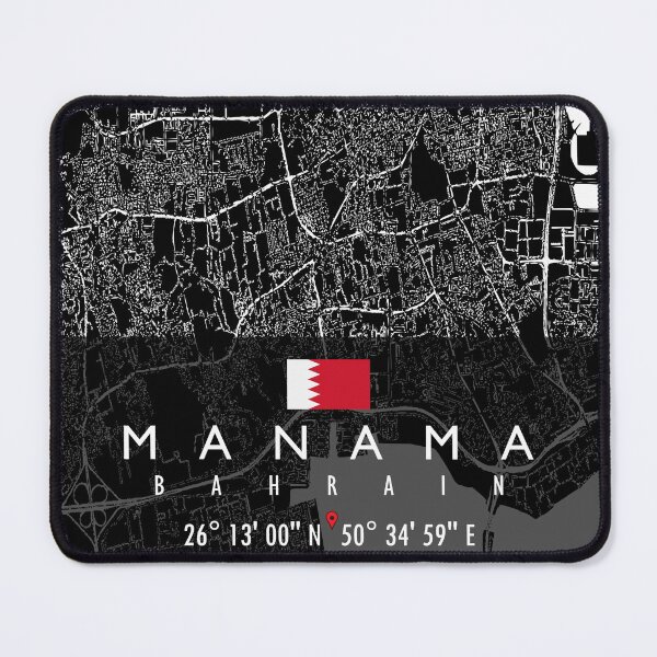 Item preview, MANAMA MAP BAHRAIN designed and sold by hatimelhag.