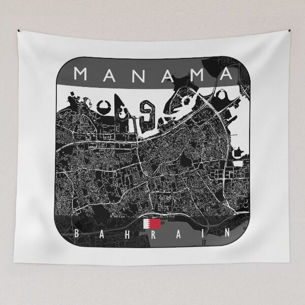 Item preview, MANAMA MAP BAHRAIN designed and sold by hatimelhag.