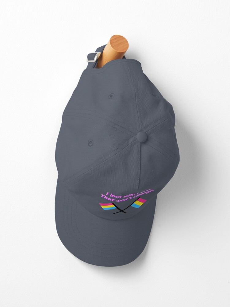 Alternate view of I Love Who I Love - Pansexual Flag Design Cap