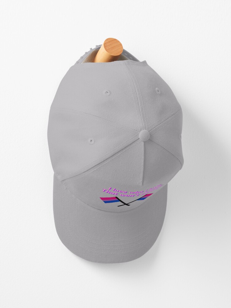 Alternate view of I Love Who I Love - Bisexual Flag Design Cap