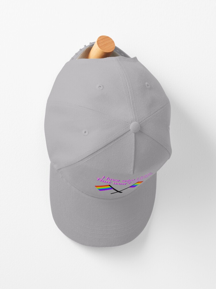 Alternate view of I Love Who I Love - LGBTQ Rainbow Design Cap