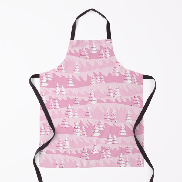 Item preview, Pink Retro Midcentury Christmas Trees Winter Landscape designed and sold by WickedRefined - Nicole Demereckis.