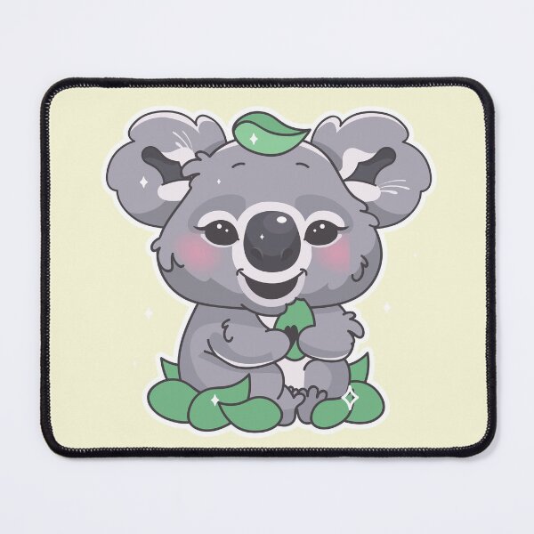 Item preview, Cute kawaii australian koala enjoying leafs designed and sold by Red-ElYoubi.