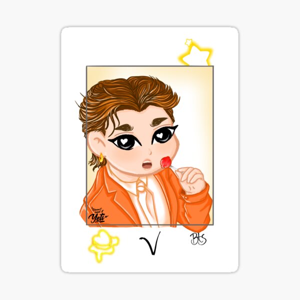 V Taehyung BTS Butter Chibi - no highlight Sticker