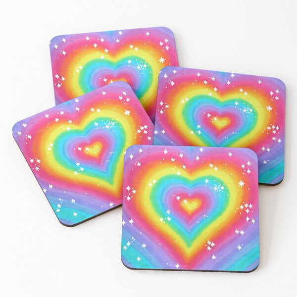 Item preview, rainbow y2k heart -  designed and sold by suyanah.